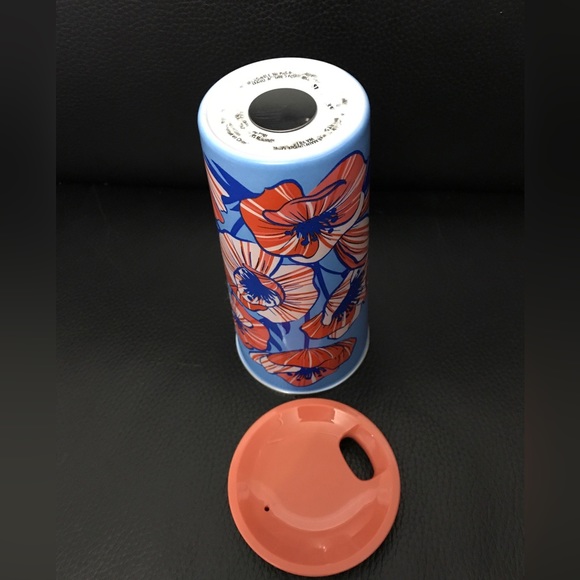 Rare! Starbucks 16 Oz stainless steel tumbler. Venti pink blue flowers. - Picture 6 of 6